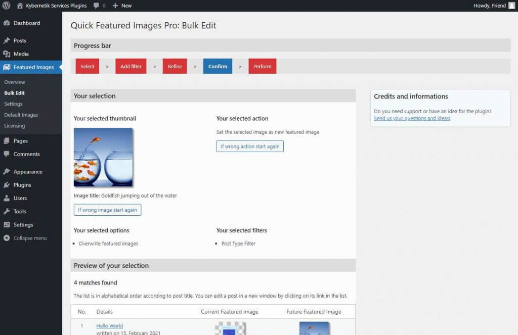 QUICK FEATURED IMAGES PLUGIN